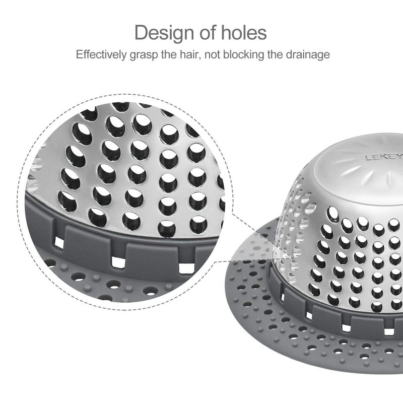 LEKEYE Drain Hair Catcher/Bathtub Drain Cover/Drain Protector for Pop-Up & Regular Drains(Patented Product) - Image 4